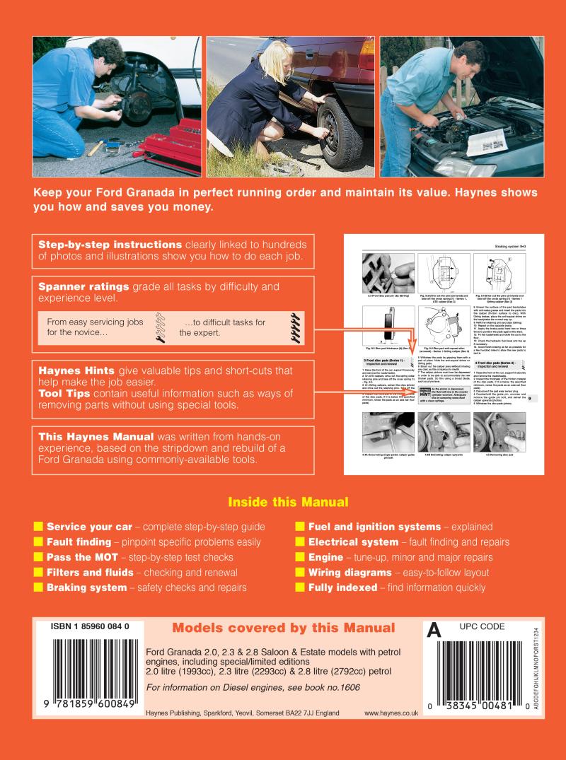 Ford Granada Petrol (Sept 77 - Feb 85) Haynes Repair Manual