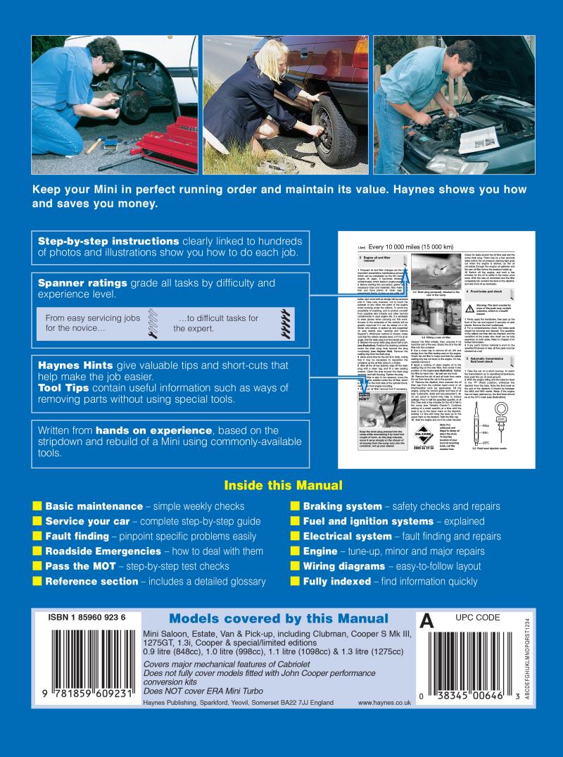 Mini (1969 - 2001) Haynes Repair Manual
