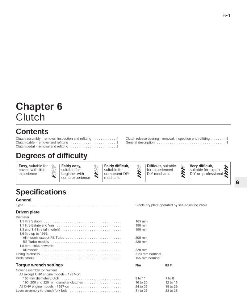 Ford Escort Petrol (Sept 80 - Sept 90) Haynes Repair Manual