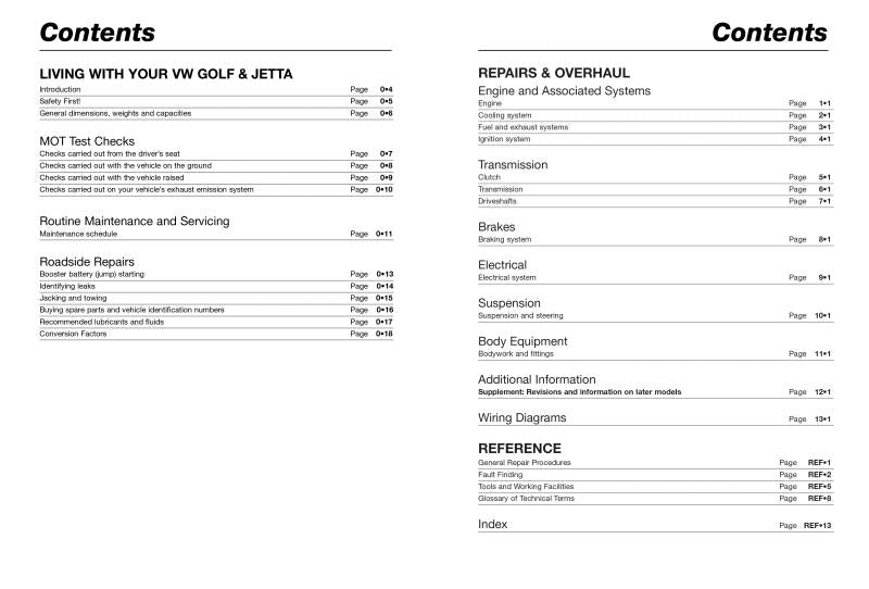 VW Golf & Jetta Mk 1 Petrol 1.1 & 1.3 (74 - 84) Haynes Repair Manual