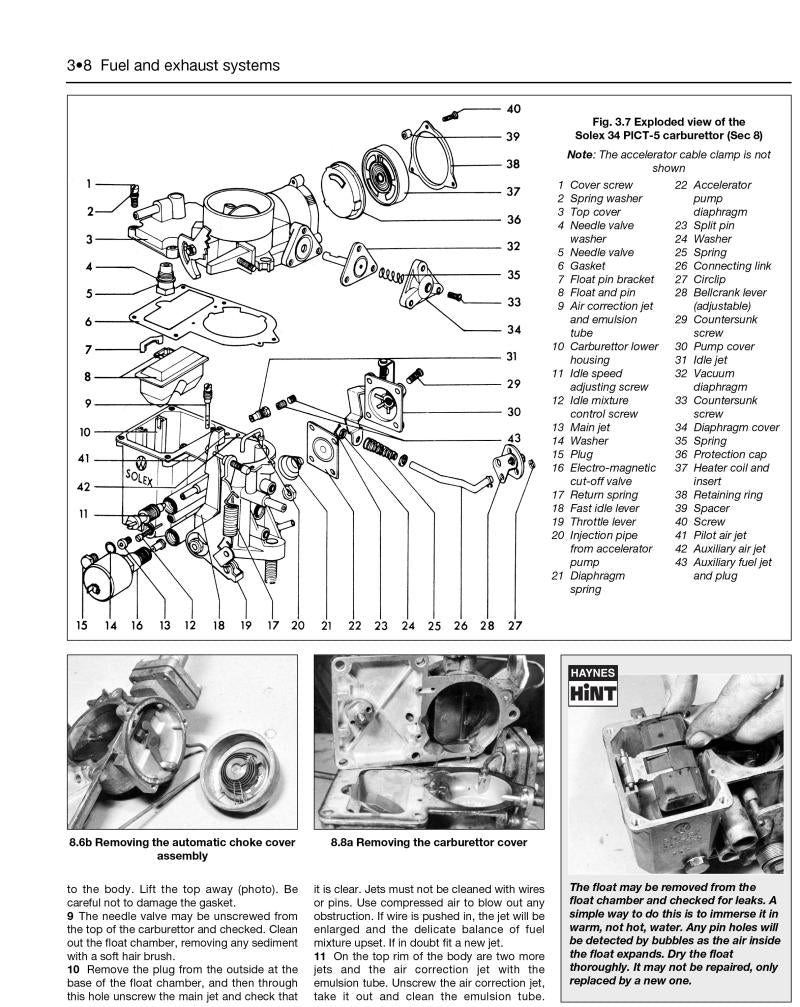 VW Golf & Jetta Mk 1 Petrol 1.1 & 1.3 (74 - 84) Haynes Repair Manual