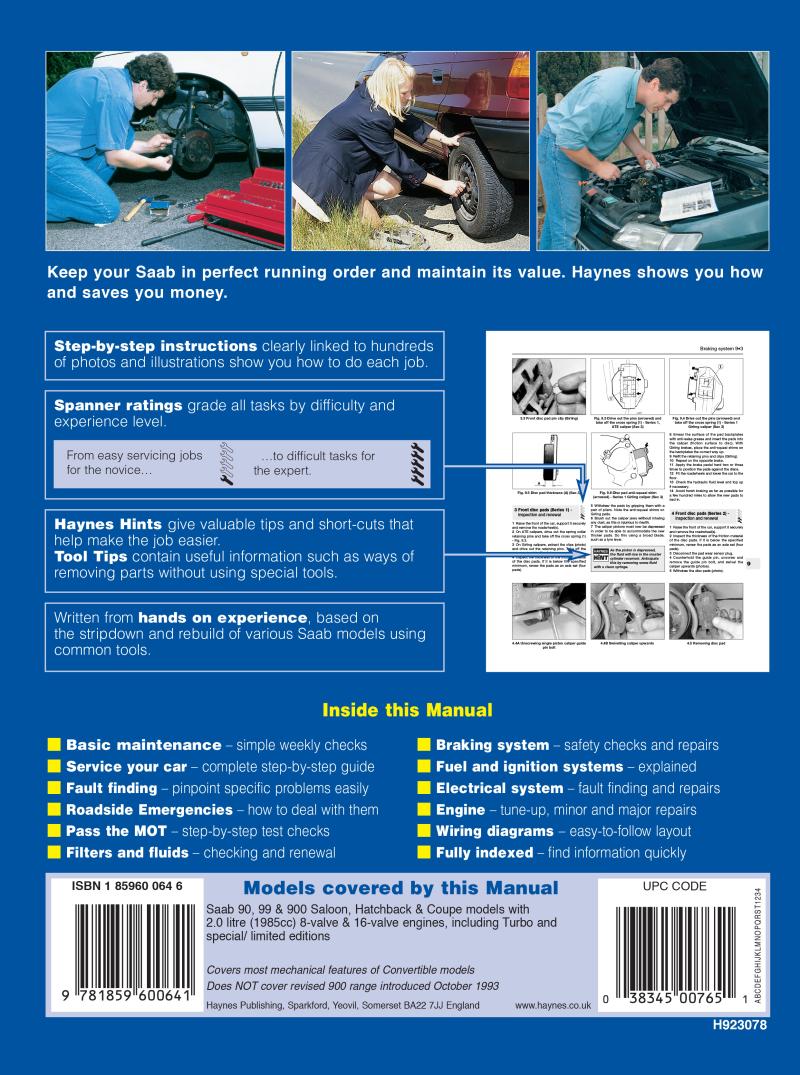 Saab 90, 99 & 900 Petrol (79 - Oct 93) Haynes Repair Manual