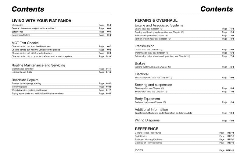 Fiat Panda (81 - 95) Haynes Repair Manual