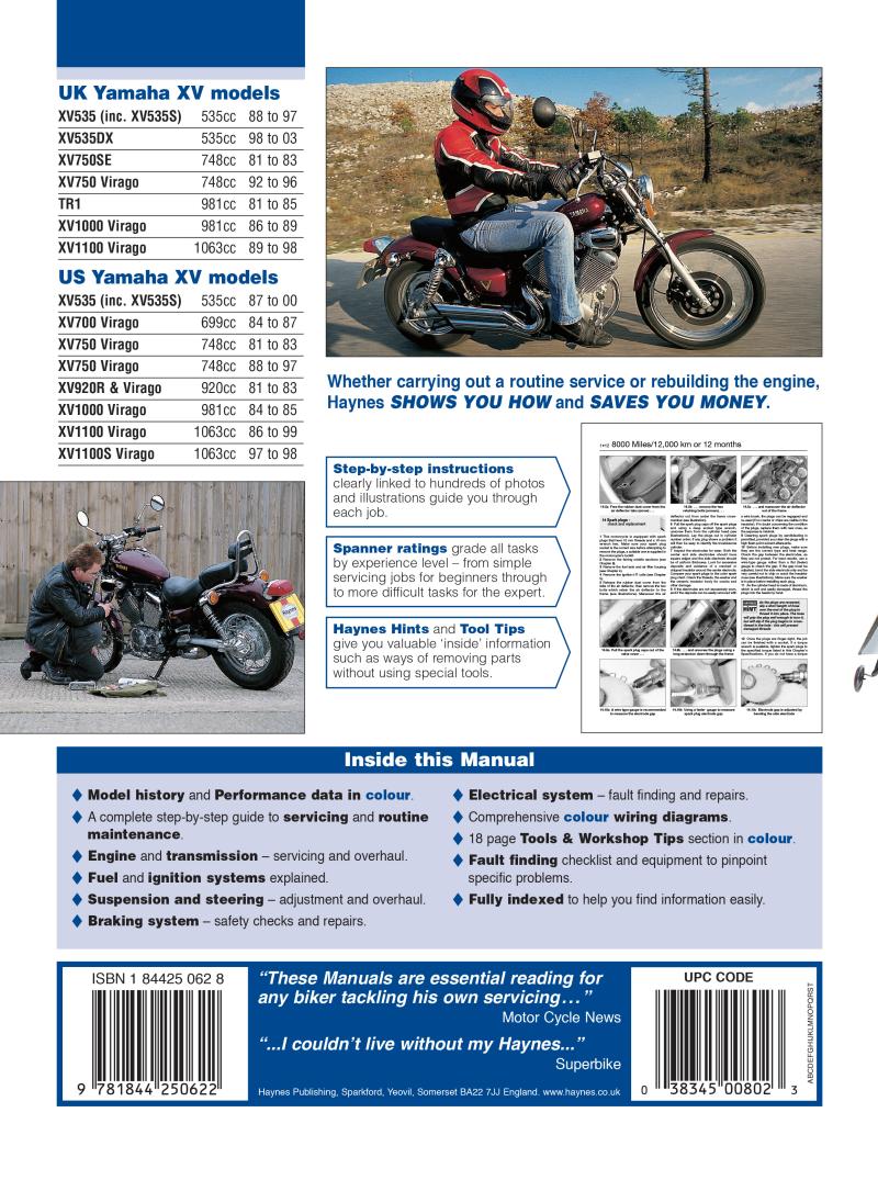 Yamaha XV Virago (81-03) Haynes Repair Manual