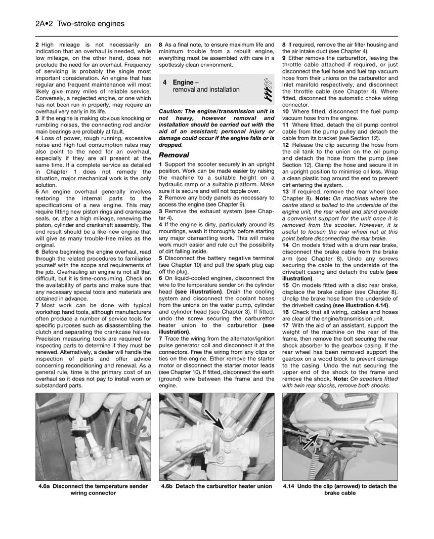 Scooters with Automatic Transmission 50 to 250 CC Haynes Techbook Haynes Repair Manual