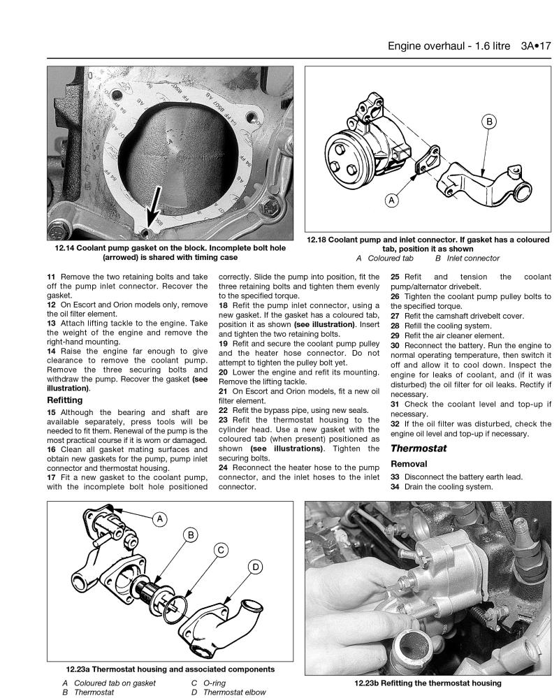 Ford 1.6 & 1.8 litre Diesel Engine (84 - 96) Haynes Repair Manual