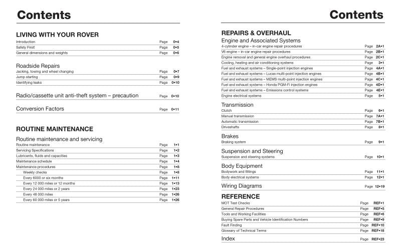 Rover 820, 825 & 827 Petrol (86 - 95) Haynes Repair Manual