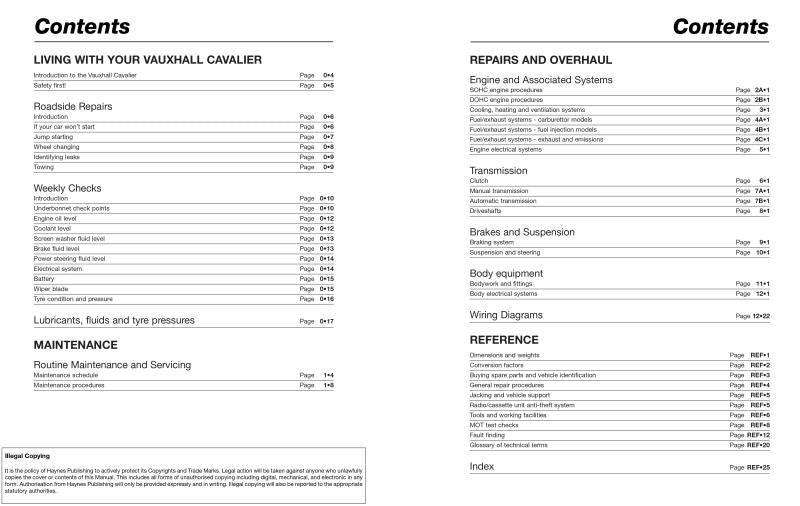 Vauxhall Cavalier Petrol (Oct 88 - 95) Haynes Repair Manual