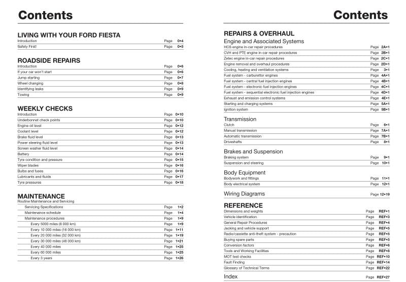 Ford Fiesta Petrol (Feb 89 - Oct 95) Haynes Repair Manual