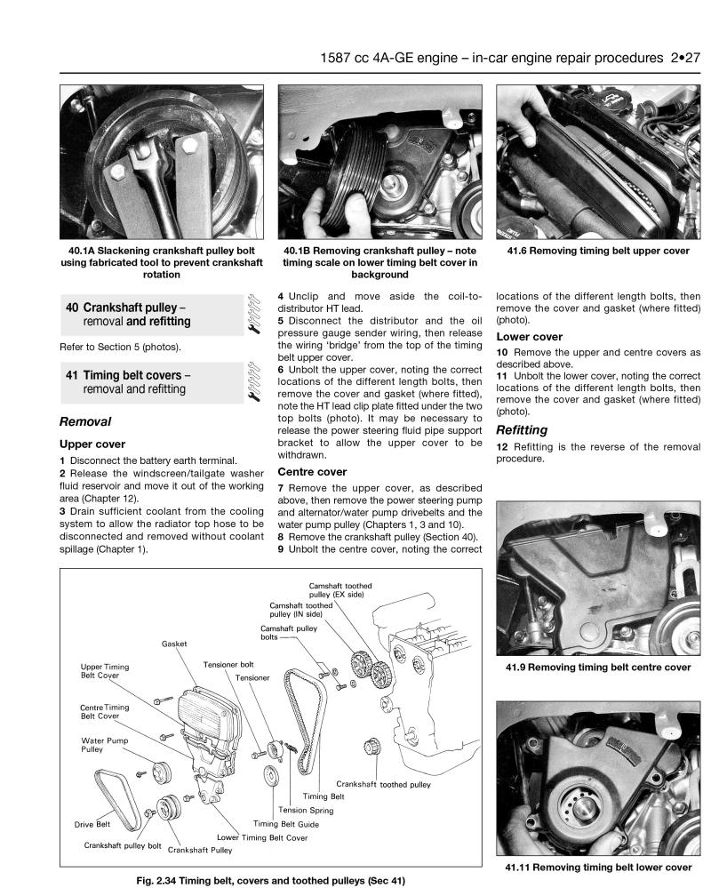 Toyota Corolla Petrol (Sept 87 - Aug 92) Haynes Repair Manual