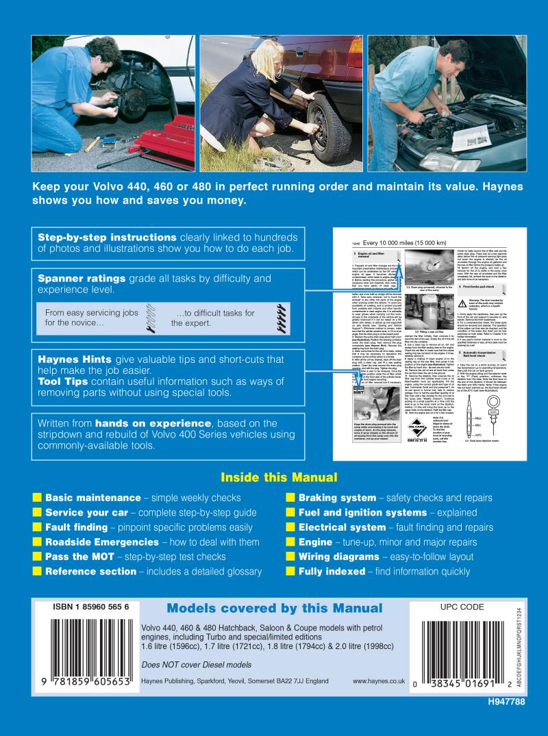 Volvo 440, 460 & 480 Petrol (87 - 97) Haynes Repair Manual