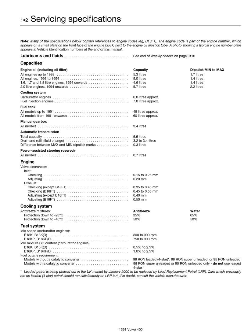 Volvo 440, 460 & 480 Petrol (87 - 97) Haynes Repair Manual