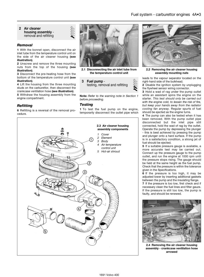 Volvo 440, 460 & 480 Petrol (87 - 97) Haynes Repair Manual