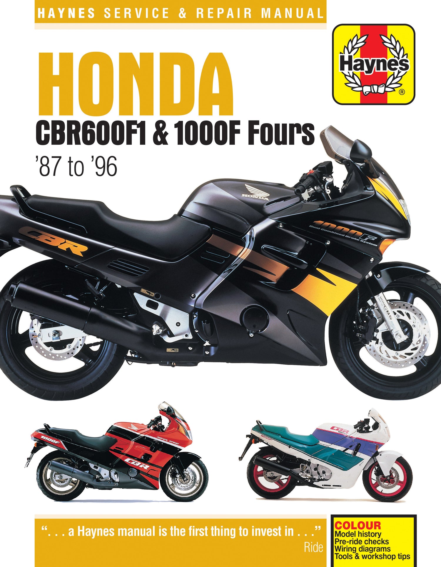 Honda CBR600F1 & 1000F Fours (87 - 96) Haynes Repair Manual