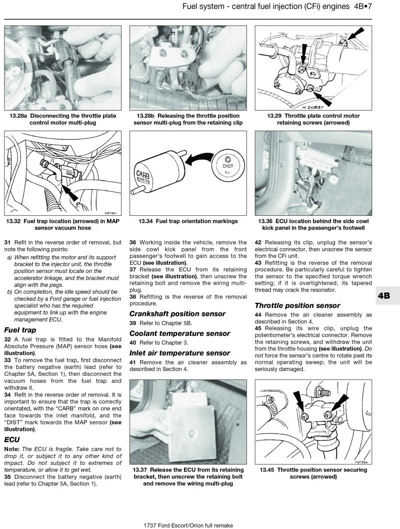 Ford Escort & Orion Petrol (Sept 90 - 00) Haynes Repair Manual