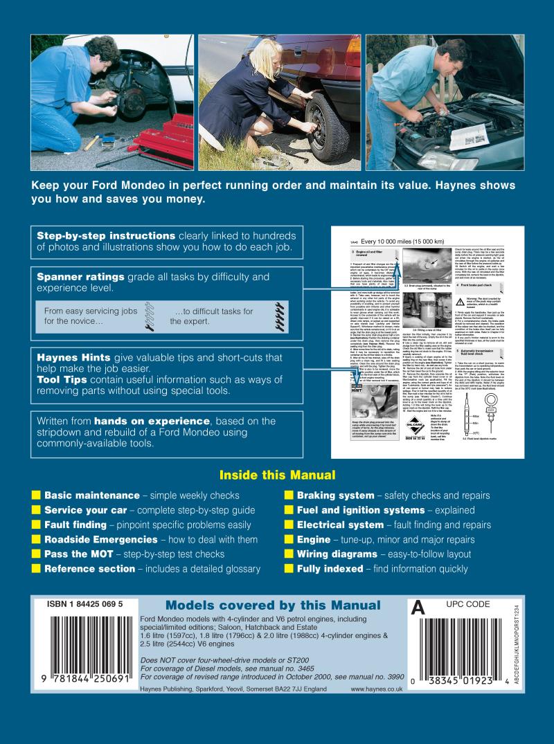 Ford Mondeo Petrol (93 - Sept 00) Haynes Repair Manual