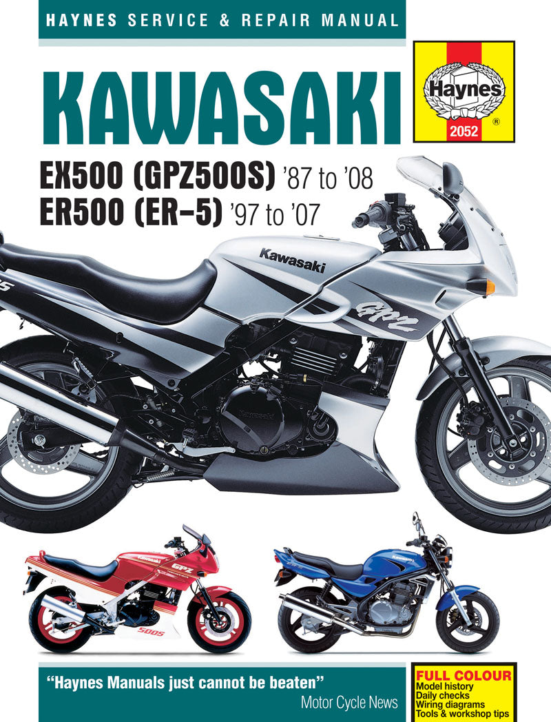 Kawasaki EX500 (GPZ500S) & ER500 (ER-5) (87 - 08) Haynes Repair Manual
