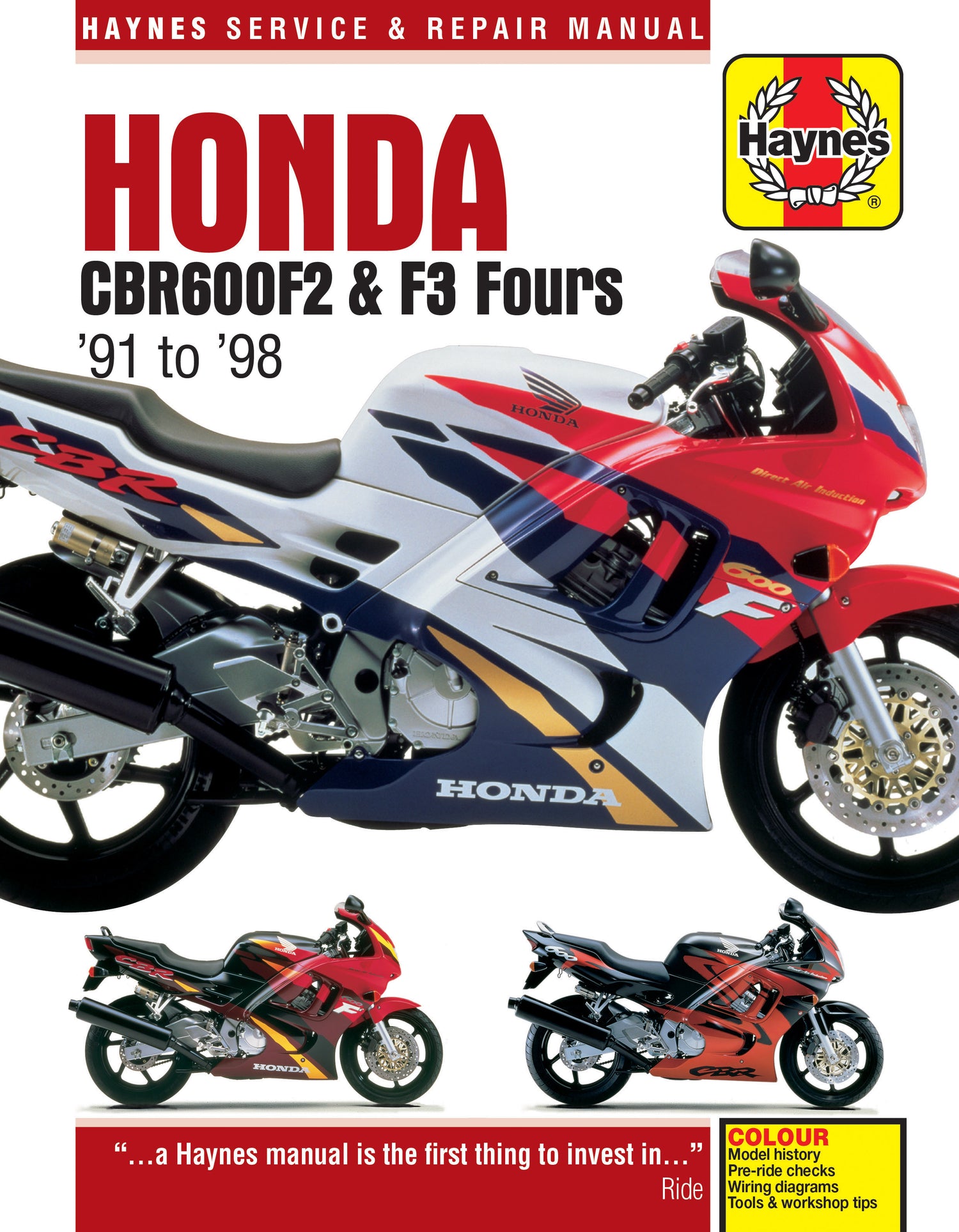 Honda CBR600F2 & F3 Fours (91 - 98) Haynes Repair Manual