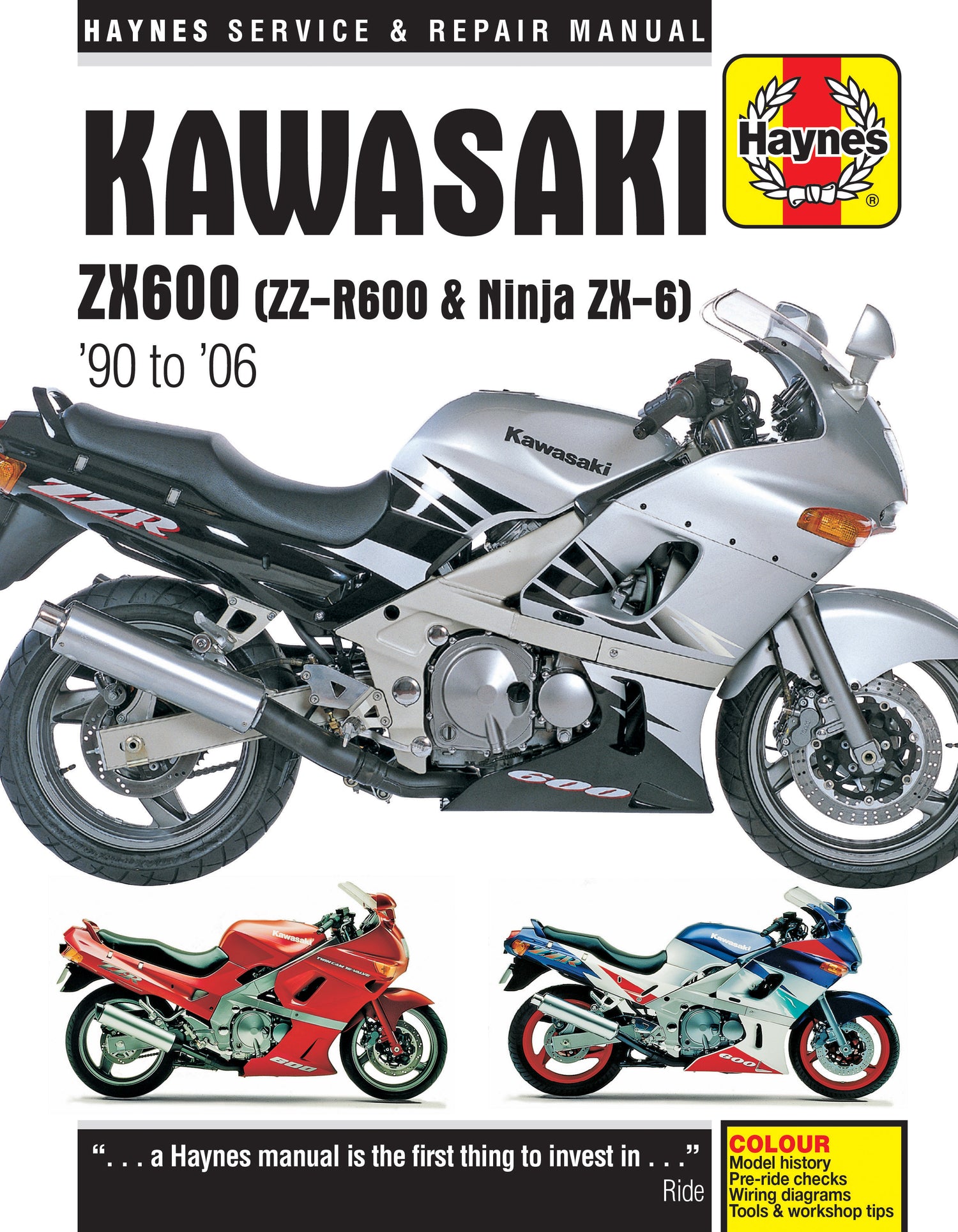 Kawasaki ZX600 (ZZ-R600 & Ninja ZX6) (90 - 06) Haynes Repair Manual