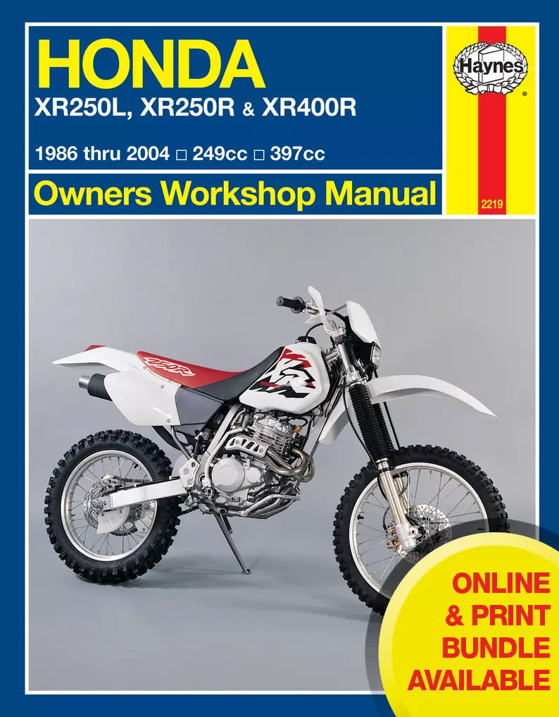 Honda XR250L, XR250R & XR400R (86 - 04) Haynes Repair Manual