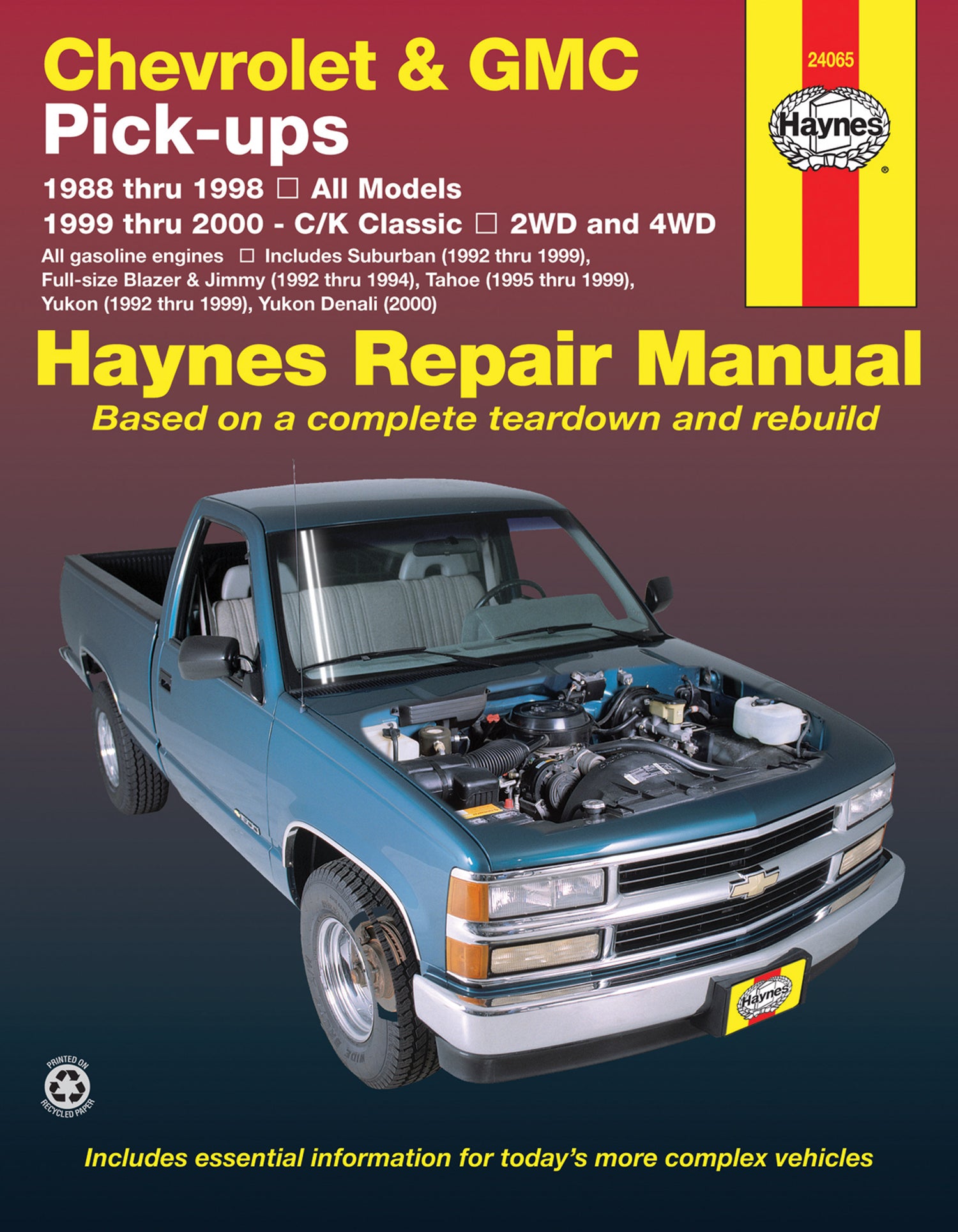 Chevrolet & GMC full-size petrol pick-ups (1988-1998) Haynes Repair Manual (USA)