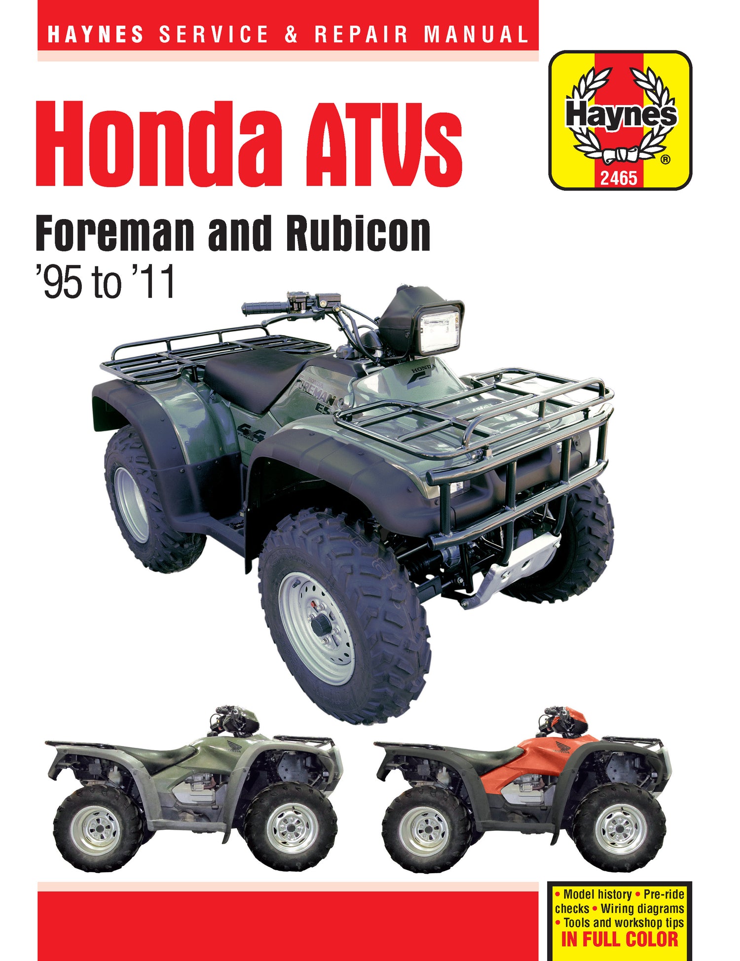 Honda ATVs Foreman & Rubicon (95 - 11) Haynes Repair Manual