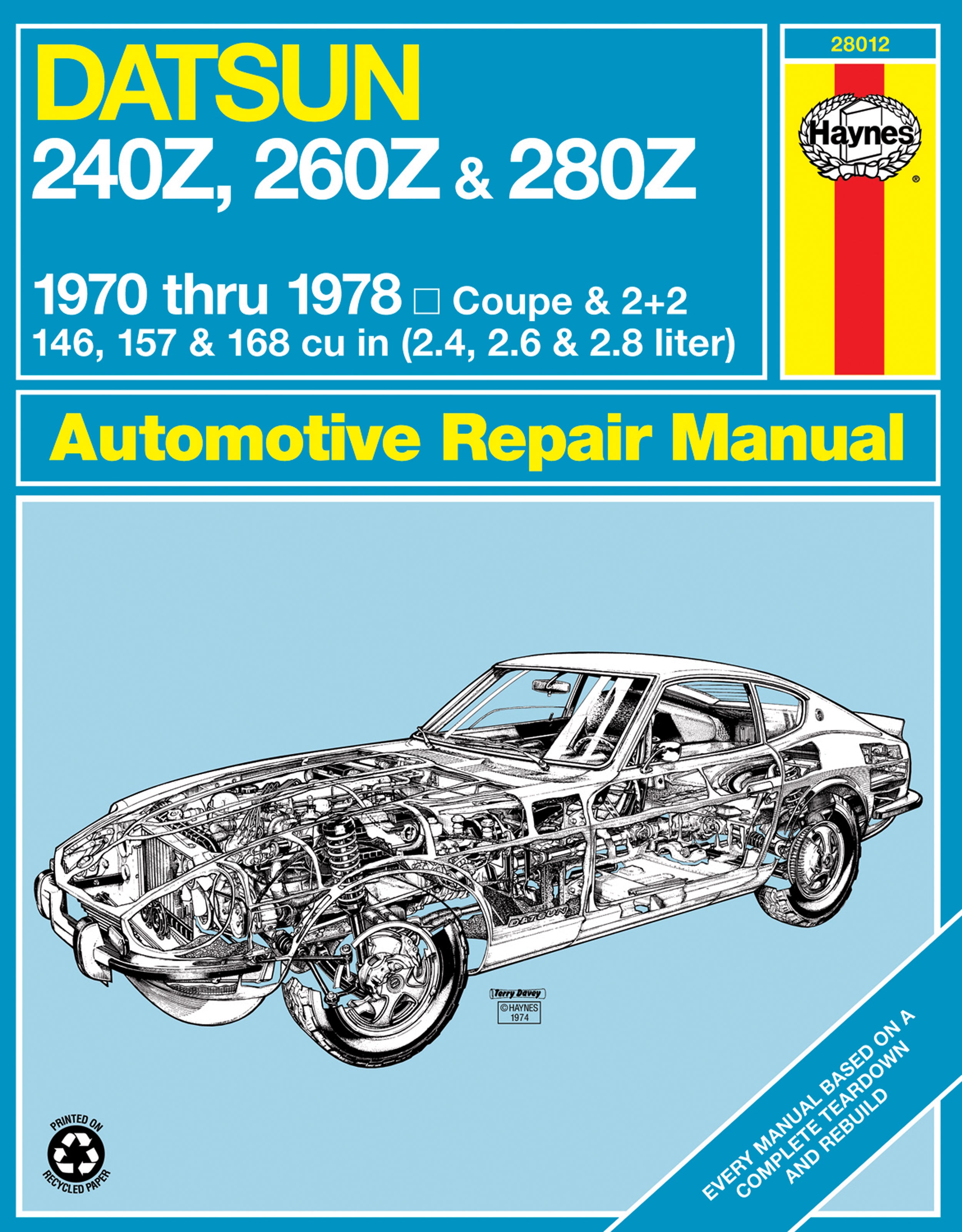 1975 Datsun 280Z Coupe Shop Service Repair Manual Book 2.8L. store