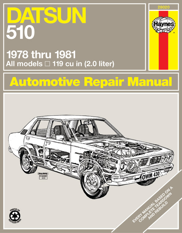 Datsun 510 (1978-1981) Haynes Repair Manual (USA)