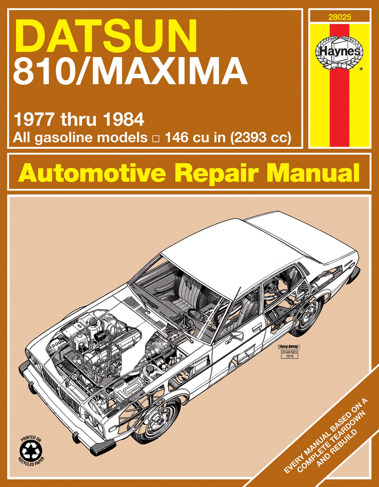 Datsun 810 & Maxima Sedan, Wagon & Coupe petrol (1977-1984) Haynes Repair Manual (USA)