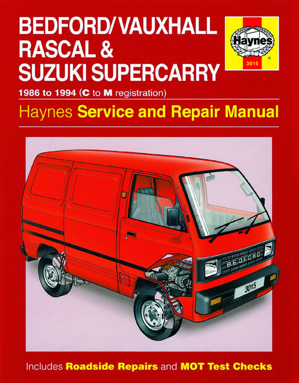 Bedford/Vauxhall Rascal & Suzuki Supercarry (86 - Oct 94) Haynes Repair Manual