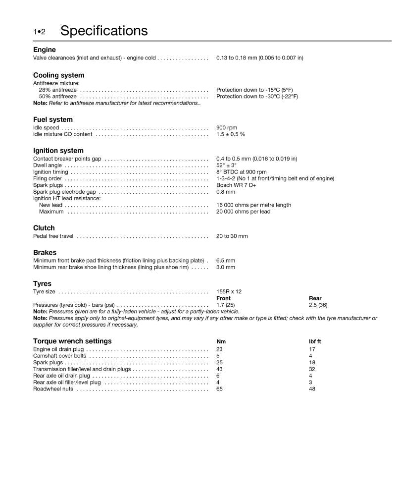 Bedford/Vauxhall Rascal & Suzuki Supercarry (86 - Oct 94) Haynes Repair Manual