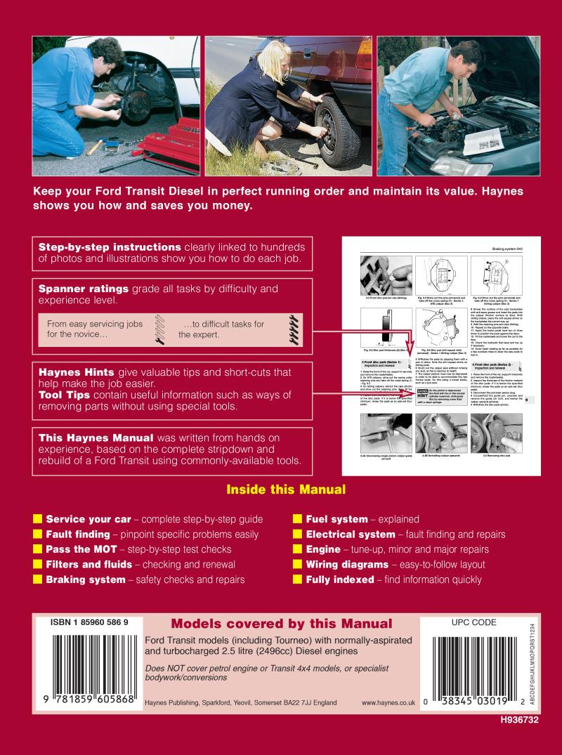 Ford Transit Diesel (Feb 86 - 99) Haynes Repair Manual