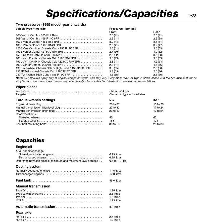 Ford Transit Diesel (Feb 86 - 99) Haynes Repair Manual