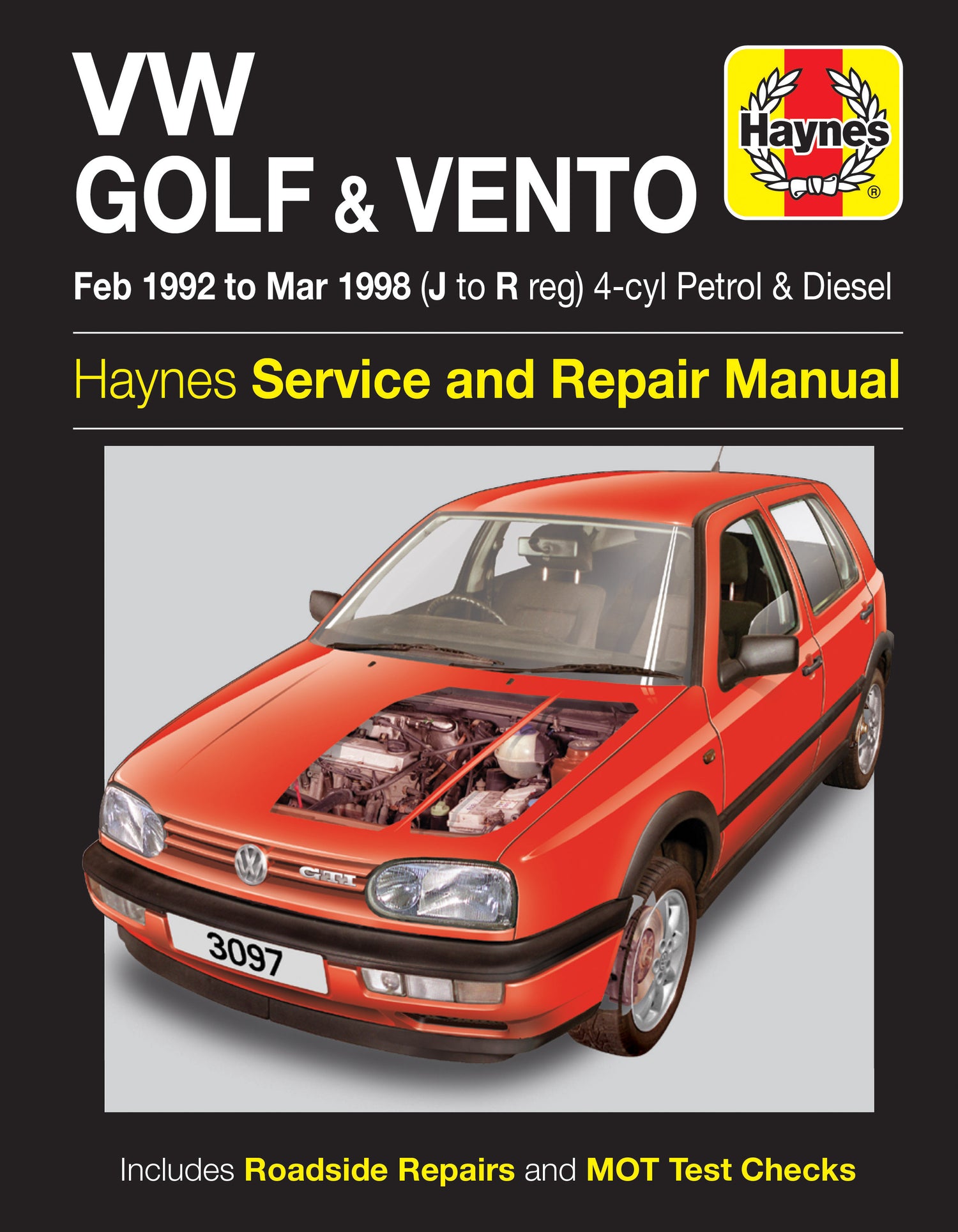 VW Golf & Vento Petrol & Diesel (Feb 92 - Mar 98) Haynes Repair Manual