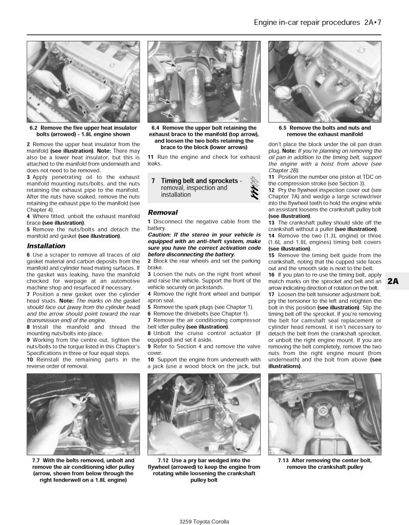Toyota Corolla Petrol (Aug 92 - 97) Haynes Repair Manual