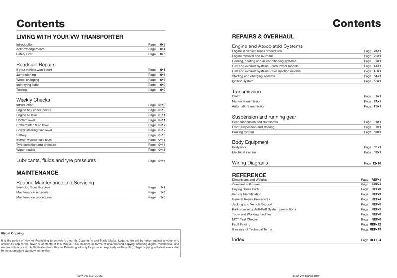 VW Transporter (water-cooled) Petrol (82 - 90) Haynes Repair Manual