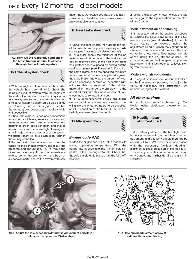 VW Passat 4-cyl Petrol & Diesel (May 88 - 96) Haynes Repair Manual