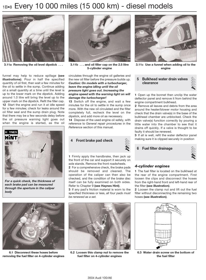 Audi 100 & A6 Petrol & Diesel (May 91 - May 97) Haynes Repair Manual