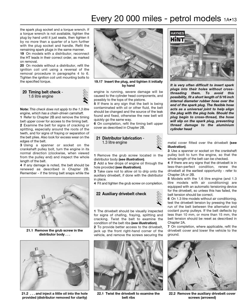 Skoda Felicia Petrol & Diesel (95 - 01) Haynes Repair Manual