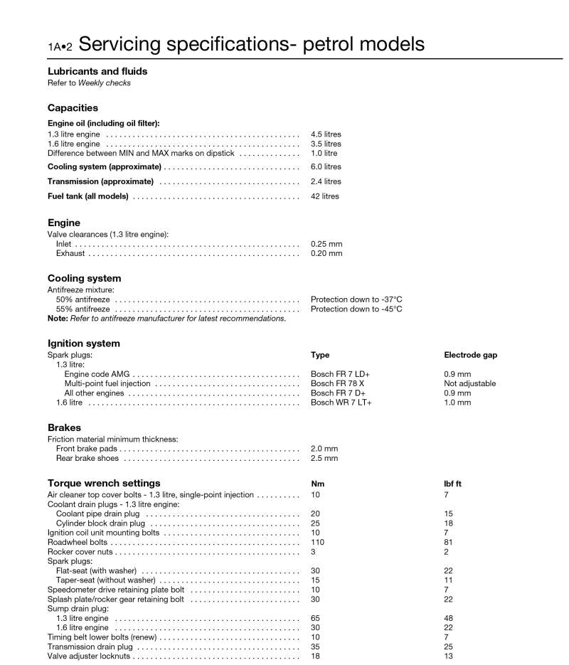 Skoda Felicia Petrol & Diesel (95 - 01) Haynes Repair Manual