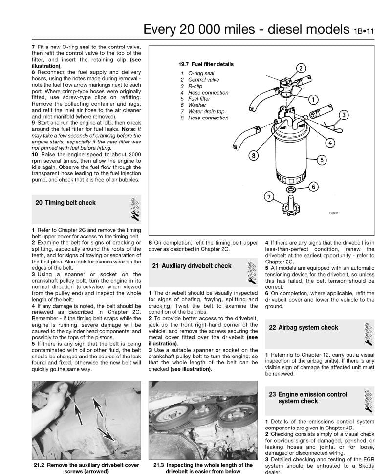 Skoda Felicia Petrol & Diesel (95 - 01) Haynes Repair Manual