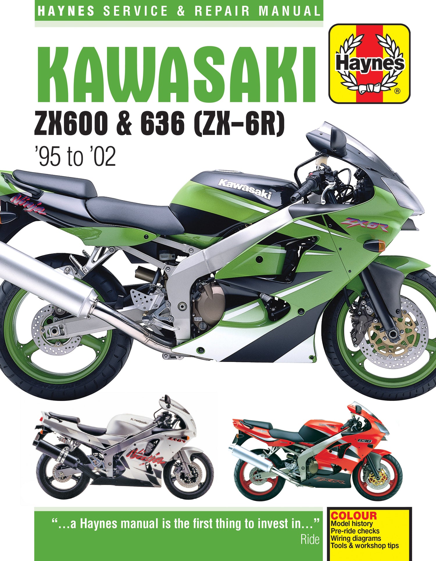 Kawasaki ZX-6R Ninja Fours (95 - 02) Haynes Repair Manual