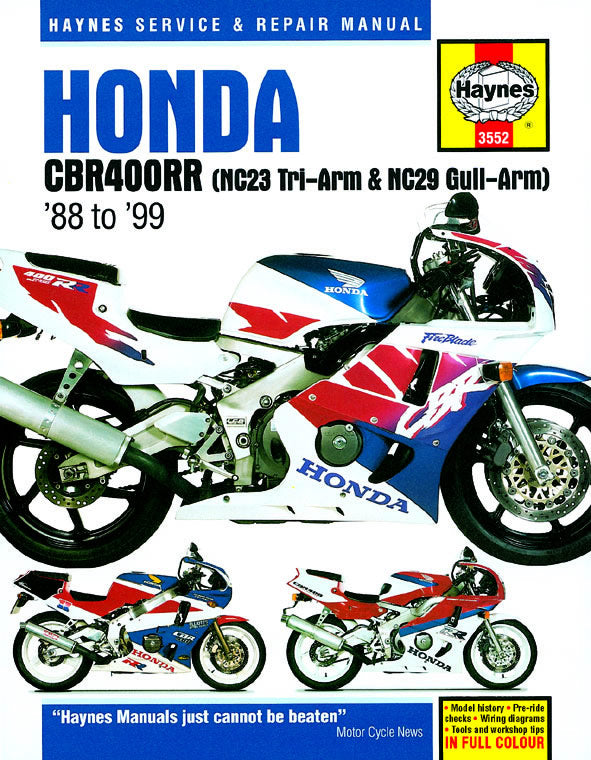 Honda CBR400RR Fours (88 - 99) Haynes Repair Manual