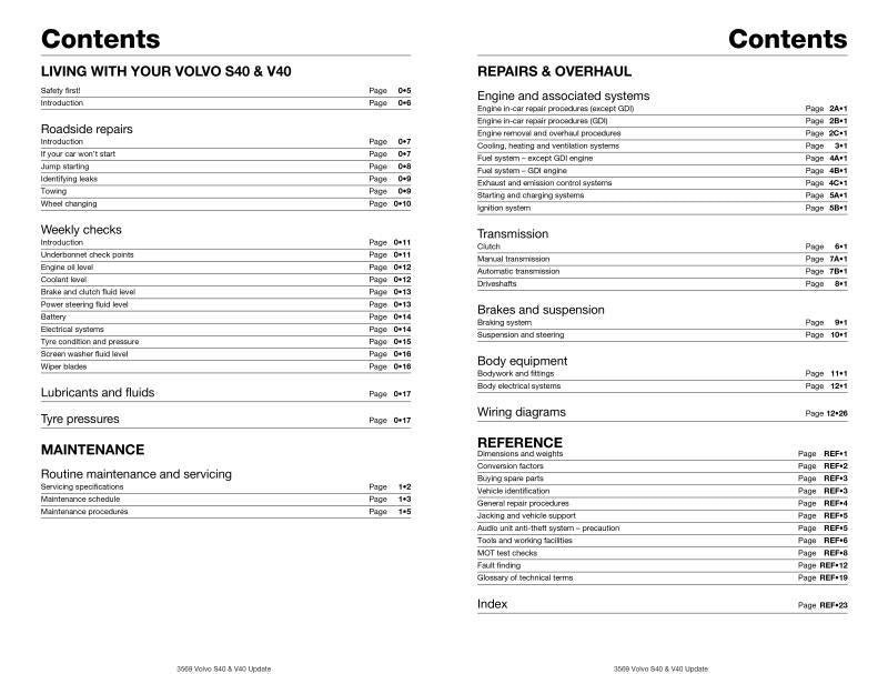 Volvo S40 & V40 Petrol (96 - Mar 04) Haynes Repair Manual