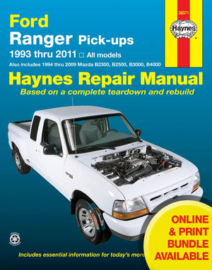 Ford Ranger (1993-2011) & Mazda B2300/B2500/B3000/B4000 (1994-2009) Haynes Repair Manual (USA)