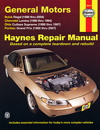 General Motors FWD models Buick Regal (88-04), Chevrolet Lumina (90-94), Olds Cutlass Supreme (88-97), & Pontiac Grand Prix (88-07) Haynes Repair Manual (USA)