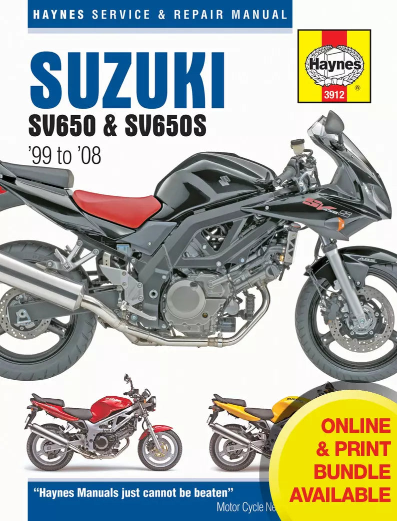 Suzuki SV650 & SV650S (99 - 08) Haynes Repair Manual – Haynes