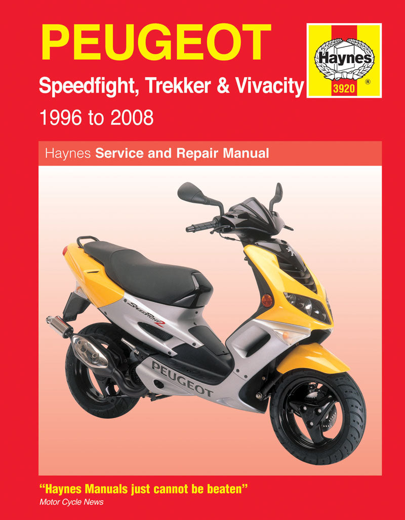 Peugeot Speedfight, Trekker & Vivacity Scooters (96 - 08) Haynes Repair Manual