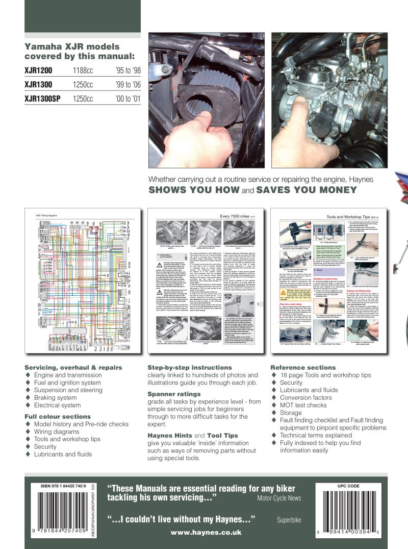 Yamaha XJR1200 & XJR1300 (95 - 06) Haynes Repair Manual