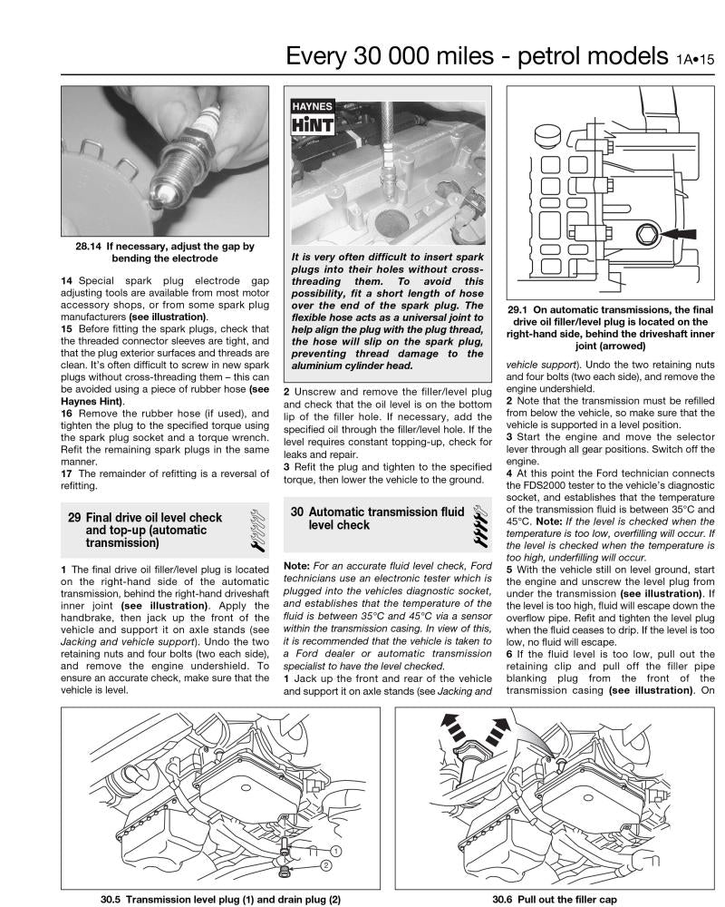 Ford Galaxy Petrol & Diesel (95 - Aug 00) Haynes Repair Manual